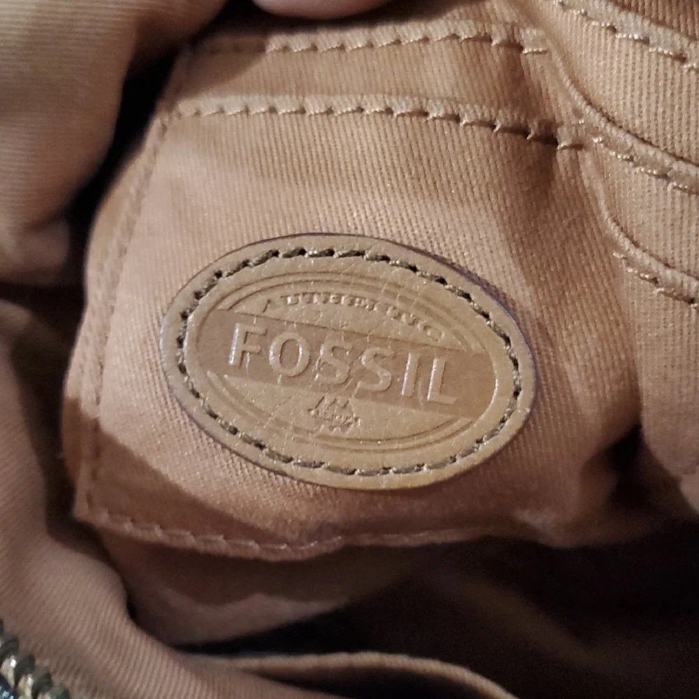 Fossil Brown Geometric Clutch
